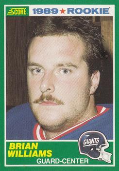 #266 Brian Williams - New York Giants - 1989 Score Football