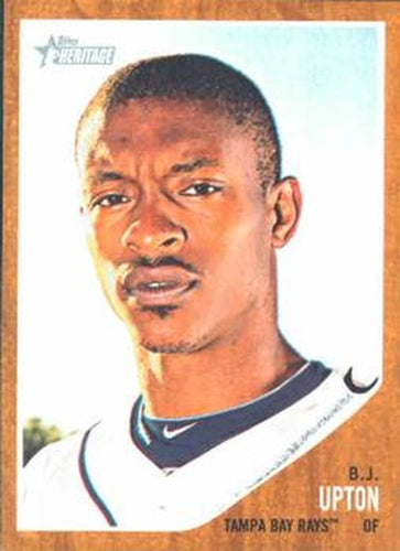 #267 B.J. Upton - Tampa Bay Rays - 2011 Topps Heritage Baseball