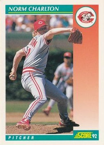 #267 Norm Charlton - Cincinnati Reds - 1992 Score Baseball