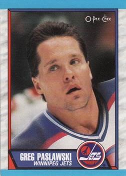 #268 Greg Paslawski - Winnipeg Jets - 1989-90 O-Pee-Chee Hockey