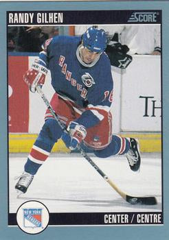 #268 Randy Gilhen - New York Rangers - 1992-93 Score Canadian Hockey