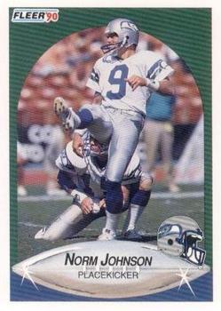 #268 Norm Johnson - Seattle Seahawks - 1990 Fleer Football