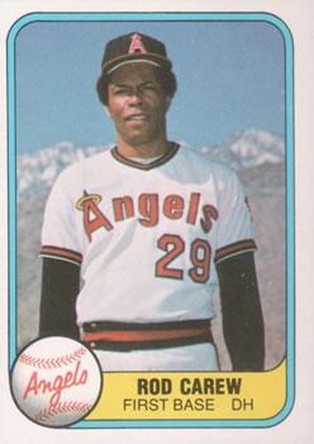#268 Rod Carew - California Angels - 1981 Fleer Baseball