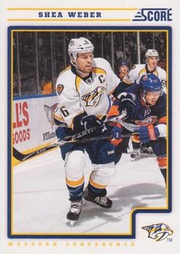 #268 Shea Weber - Nashville Predators - 2012-13 Score Hockey