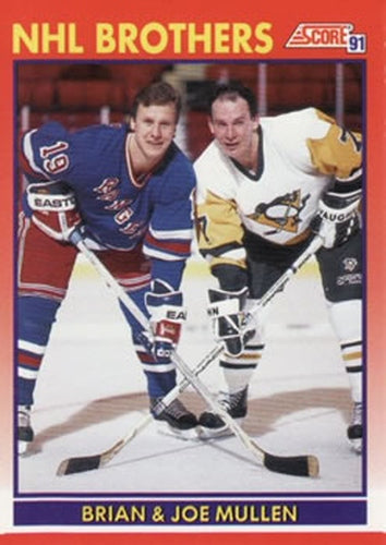 #269 Brian Mullen / Joe Mullen - New York Rangers / Pittsburgh Penguins - 1991-92 Score Canadian Bilingual Hockey