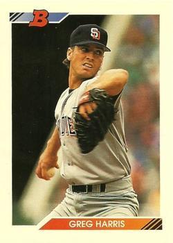 #269 Greg Harris - San Diego Padres - 1992 Bowman Baseball