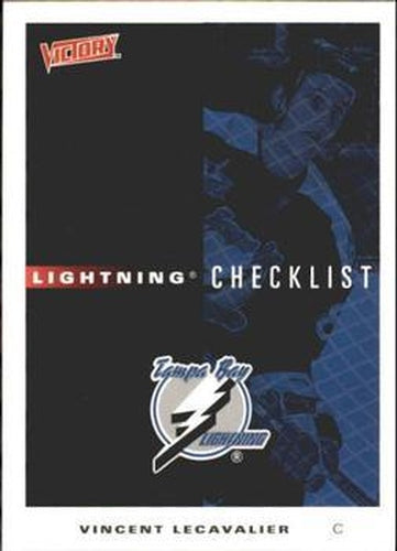 #269 Lightning Checklist - Tampa Bay Lightning - 1999-00 Upper Deck Victory Hockey