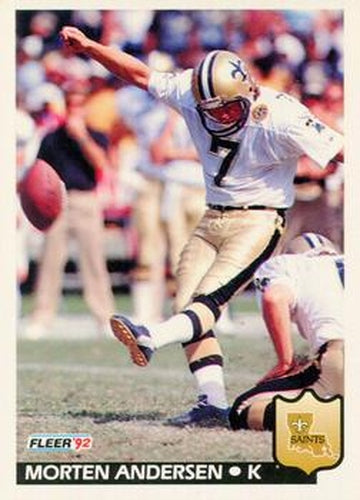 #269 Morten Andersen - New Orleans Saints - 1992 Fleer Football