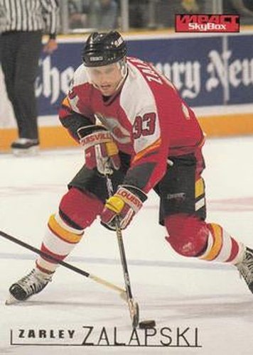 #26 Zarley Zalapski - Calgary Flames - 1995-96 SkyBox Impact Hockey
