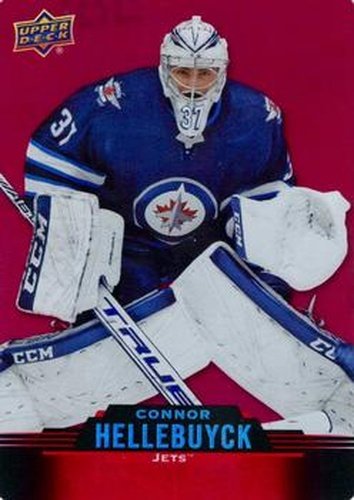 #DC-26 Connor Hellebuyck - Winnipeg Jets - 2020-21 Upper Deck Tim Hortons Hockey - Red Die Cut