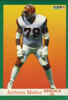 #26 Anthony Munoz - Cincinnati Bengals - 1991 Fleer Football