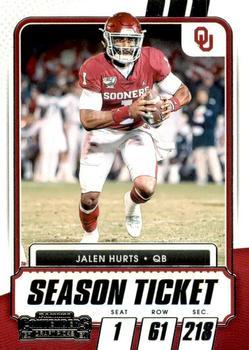 #26 Jalen Hurts - Oklahoma Sooners - 2021 Panini Contenders Draft Picks Football