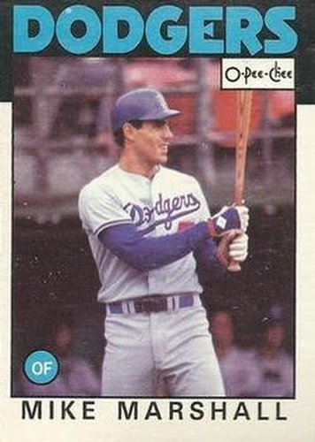 #26 Mike Marshall - Los Angeles Dodgers - 1986 O-Pee-Chee Baseball