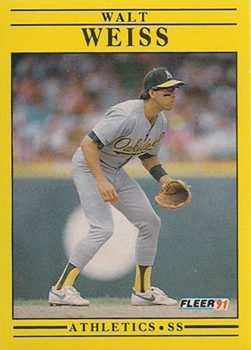 #26 Walt Weiss - Oakland Athletics - 1991 Fleer Baseball