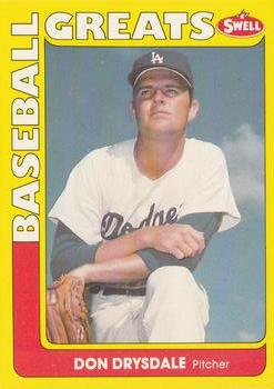 #26 Don Drysdale - Los Angeles Dodgers - 1991 Swell Baseball Greats