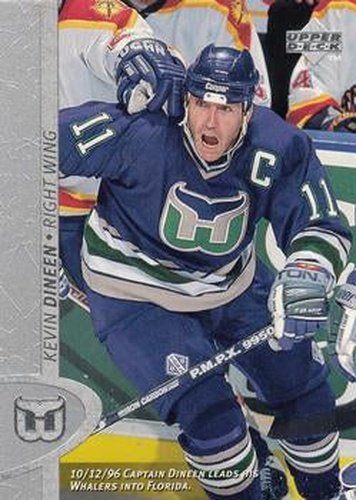 #270 Kevin Dineen - Hartford Whalers - 1996-97 Upper Deck Hockey