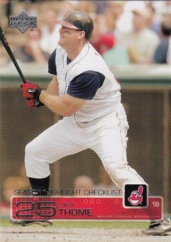 #270 Jim Thome - Cleveland Indians - 2003 Upper Deck Baseball