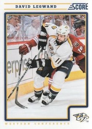 #270 David Legwand - Nashville Predators - 2012-13 Score Hockey