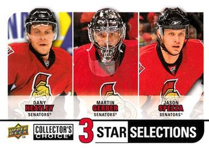 #271 Jason Spezza / Dany Heatley / Martin Gerber - Ottawa Senators - 2008-09 Collector's Choice Hockey