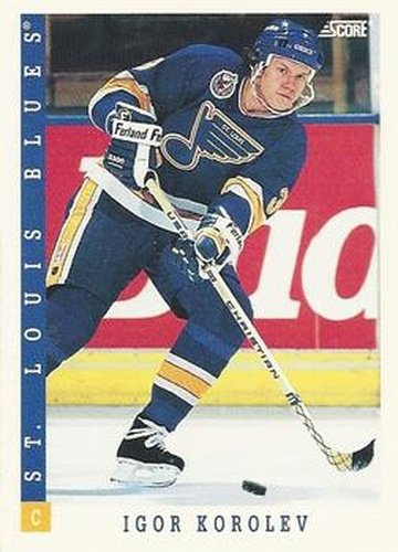 #271 Igor Korolev - St. Louis Blues - 1993-94 Score Canadian Hockey