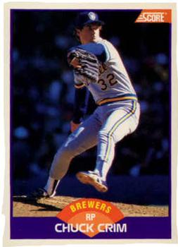#272 Chuck Crim - Milwaukee Brewers - 1989 Score Baseball
