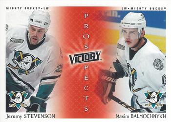 #272 Jeremy Stevenson / Maxim Balmochnykh - Anaheim Mighty Ducks - 2000-01 Upper Deck Victory Hockey