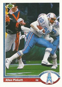 #273 Allen Pinkett - Houston Oilers - 1991 Upper Deck Football