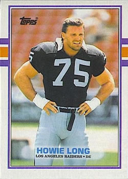 273 Howie Long - Los Angeles Raiders - 1989 Topps Football – Isolated Cards