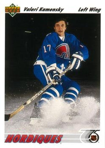 #273 Valeri Kamensky - Quebec Nordiques - 1991-92 Upper Deck Hockey