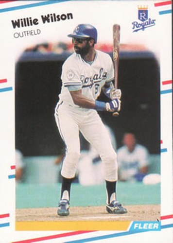 #274 Willie Wilson - Kansas City Royals - 1988 Fleer Baseball