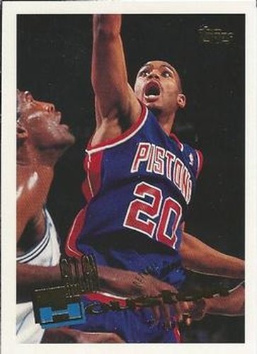 #274 Allan Houston - Detroit Pistons - 1995-96 Topps Basketball