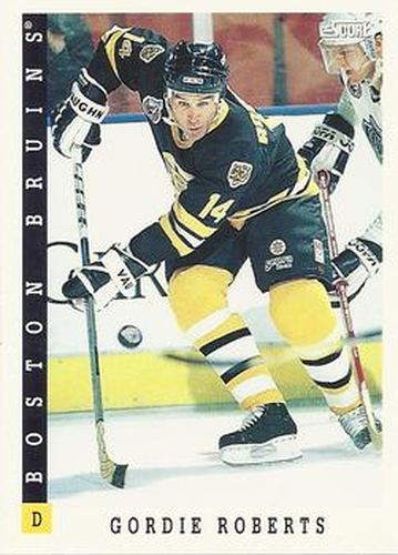 #274 Gordie Roberts - Boston Bruins - 1993-94 Score Canadian Hockey