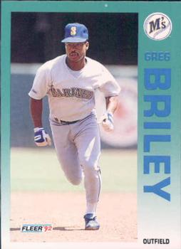 #274 Greg Briley - Seattle Mariners - 1992 Fleer Baseball