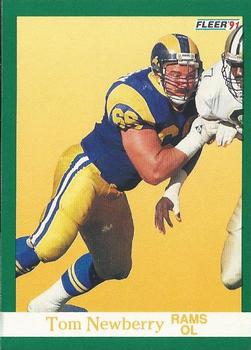 #274 Tom Newberry - Los Angeles Rams - 1991 Fleer Football