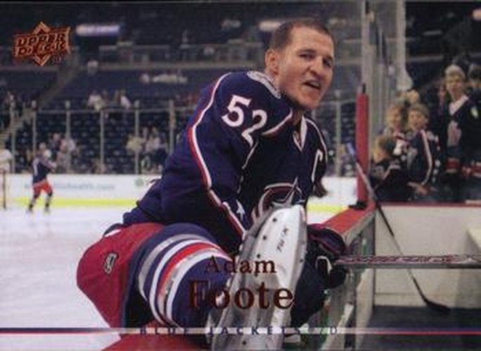#274 Adam Foote - Columbus Blue Jackets - 2007-08 Upper Deck Hockey