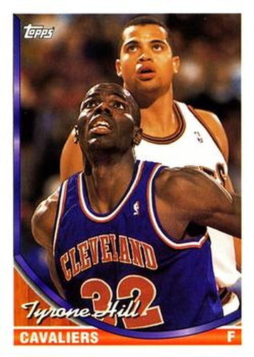 #275 Tyrone Hill - Cleveland Cavaliers - 1993-94 Topps Basketball