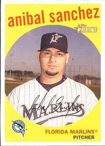 #275 Anibal Sanchez - Florida Marlins - 2008 Topps Heritage Baseball
