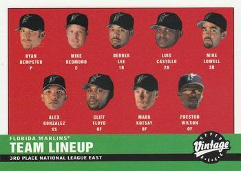 #275 Florida Marlins - Florida Marlins - 2001 Upper Deck Vintage Baseball