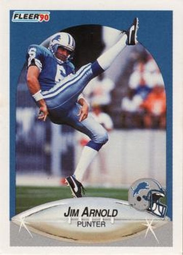 #275 Jim Arnold - Detroit Lions - 1990 Fleer Football