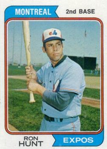 #275 Ron Hunt - Montreal Expos - 1974 Topps Baseball