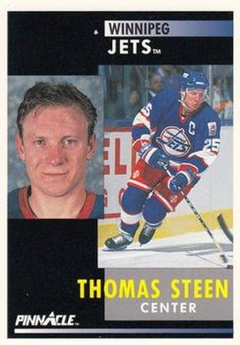 #275 Thomas Steen - Winnipeg Jets - 1991-92 Pinnacle Hockey