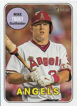#275f Mike Trout - Los Angeles Angels - 2018 Topps Heritage Baseball