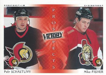 #276 Petr Schastlivy / Mike Fisher - Ottawa Senators - 2000-01 Upper Deck Victory Hockey