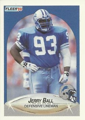 #276 Jerry Ball - Detroit Lions - 1990 Fleer Football