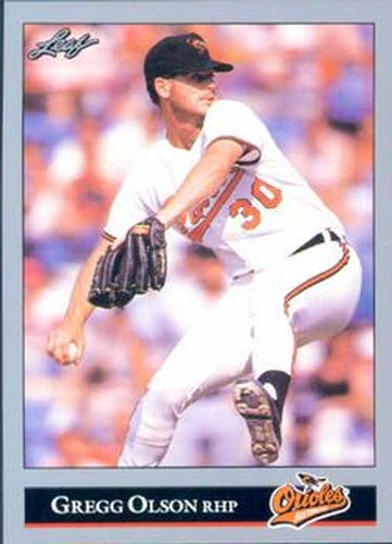 #277 Gregg Olson - Baltimore Orioles - 1992 Leaf Baseball