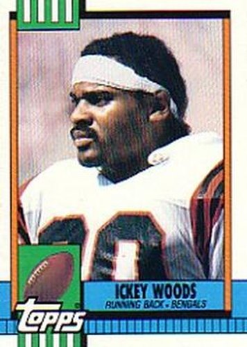 #277 Ickey Woods - Cincinnati Bengals - 1990 Topps Football