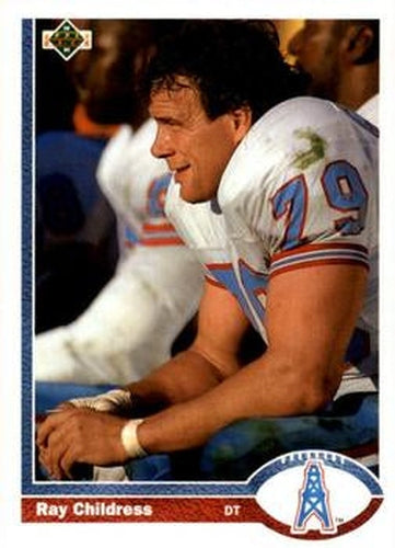 #277 Ray Childress - Houston Oilers - 1991 Upper Deck Football