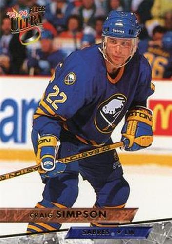 #277 Craig Simpson - Buffalo Sabres - 1993-94 Ultra Hockey