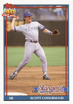 #277 Scott Coolbaugh - Texas Rangers - 1991 Topps Baseball