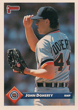 #277 John Doherty - Detroit Tigers - 1993 Donruss Baseball